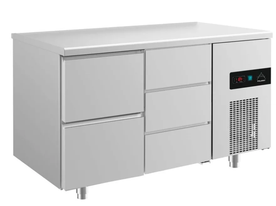A&S Kühltisch -2 bis +8°C 1400x700x850mm mit 1x zwei Schubladen und 1x drei Schubladen (2ZD)