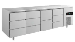 A&S Kühltisch -2 bis +8°C 2330x700x850mm mit 1x zwei Schubladen und 3x drei Schubladen (4DDZD)