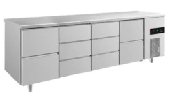 A&S Kühltisch -2 bis +8°C 2330x700x850mm mit 2x zwei Schubladen und 2x drei Schubladen (4ZDDZ)