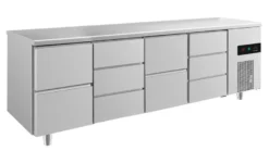 A&S Kühltisch -2 bis +8°C 2330x700x850mm mit 2x zwei Schubladen und 2x drei Schubladen (4ZDZD)