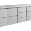 A&S Kühltisch -2 bis +8°C 2330x700x850mm mit 2x zwei Schubladen und 2x drei Schubladen (4ZZDD)