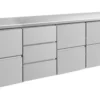 A&S Kühltisch -2 bis +8°C 2330x700x850mm mit 3x zwei Schubladen und 1x drei Schubladen (4ZDZZ)
