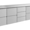 A&S Kühltisch -2 bis +8°C 2330x700x850mm mit 3x zwei Schubladen und 1x drei Schubladen (4ZZDZ)