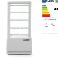 Aufsatz Vitrine schwarz 78 l Anti-Beschlag Höhe 966 mm