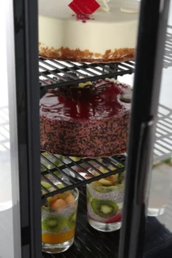 Aufsatz Vitrine schwarz 78 l Anti-Beschlag Höhe 966 mm