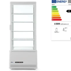 Aufsatz Vitrine weiß 98l Anti-Beschlag Höhe 1116mm