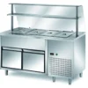 Ausgaben Kühltisch PROFI B200 mit Schublade und Glasaufsatz 1500x700x1400 - 4GN1/1