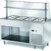 Ausgaben Kühltisch PROFI offen mit Glasaufsatz 900x700x1400 - 2x GN 1/1