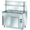 Ausgabe Warmhaltetisch PROFI belüftet mit Schiebetüren 1200x700x890 - 3x GN 1/1