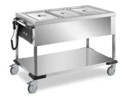 Bain-Marie Wagen PROFI mit Trockenheizung 3x GN 1/1