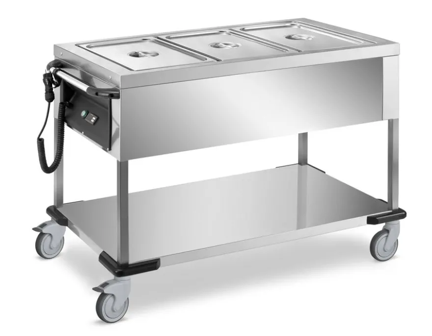 Bain-Marie Wagen PROFI mit Trockenheizung 3x GN 1/1