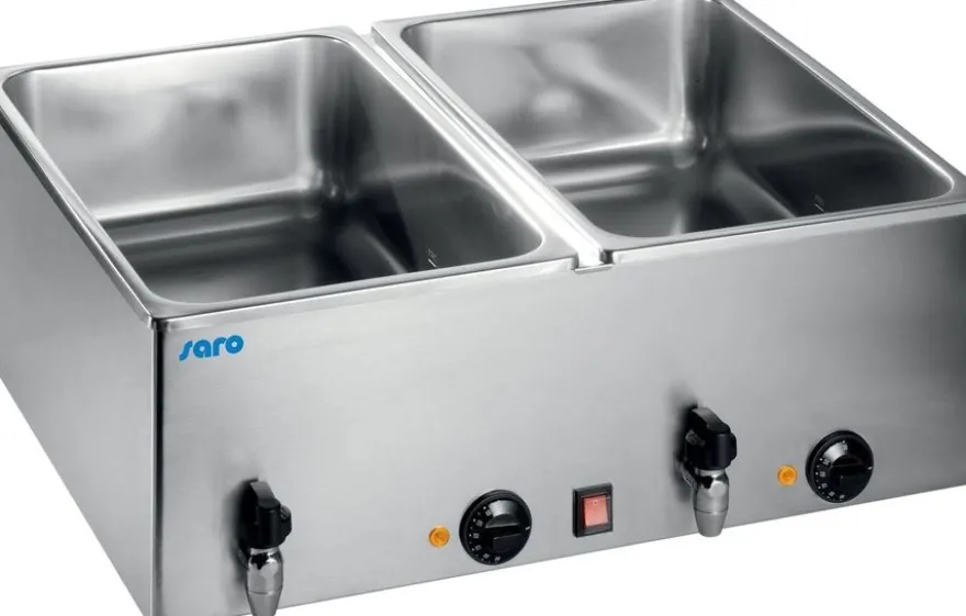 Bain Marie 160 2x1/1 GN, 150 mm, mit Hahn