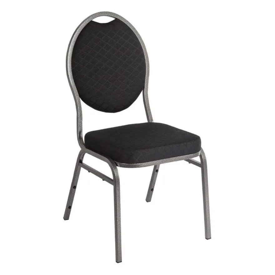 Bankettstühle Bolero mit ovaler Lehne, schwarz 4 Stück