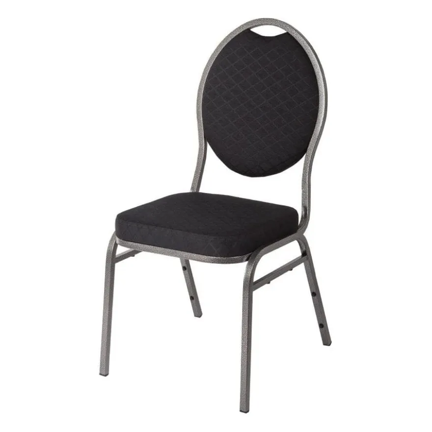 Bankettstühle Bolero mit ovaler Lehne, schwarz 4 Stück