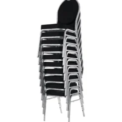 Bankettstühle Bolero mit ovaler Lehne, schwarz 4 Stück