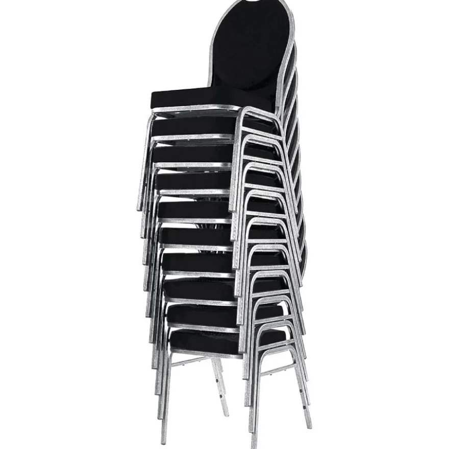 Bankettstühle Bolero mit ovaler Lehne, schwarz 4 Stück