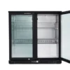 Barkühlschrank ECO 230 mit Klapptüren schwarz, LED Beleuchtung, unterbaubar