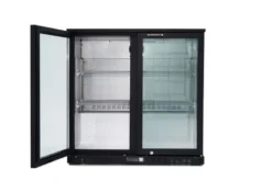 Barkühlschrank ECO 230 mit Klapptüren schwarz, LED Beleuchtung, unterbaubar