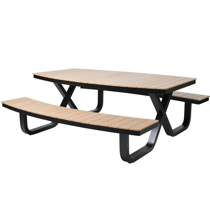 barths Buddy – Picknicktisch Polywood-Schwarz