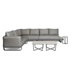 barths Fellow – Lounge-Set mit 3 Beistelltischen Anthrazit