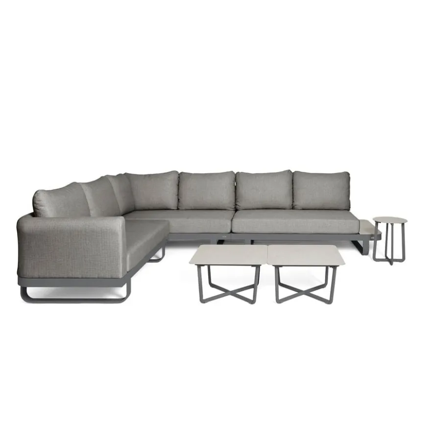 barths Fellow – Lounge-Set mit 3 Beistelltischen Anthrazit