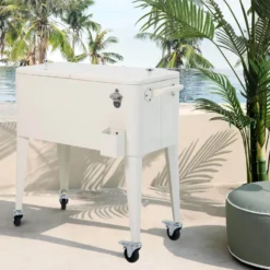 barths Icy Kühlbox auf Rädern – Beige