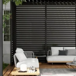barths Louvre – Wand 123 cm (für breite 400cm) Anthrazit