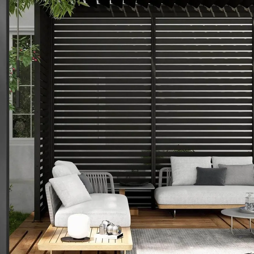 barths Louvre – Wand 123 cm (für breite 400cm) Anthrazit