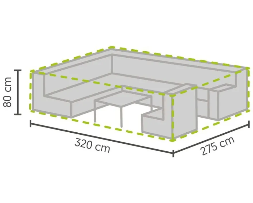 barths Profi-Schutzhülle für Lounge-Gruppen groß 3200x2750x800 mm