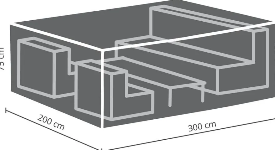 barths Profi-Schutzhülle für Lounge-Gruppen, groß, 3000x2000x750 mm