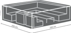 barths Profi-Schutzhülle für Lounge-Gruppen, mittel, 2500x2500x750 mm