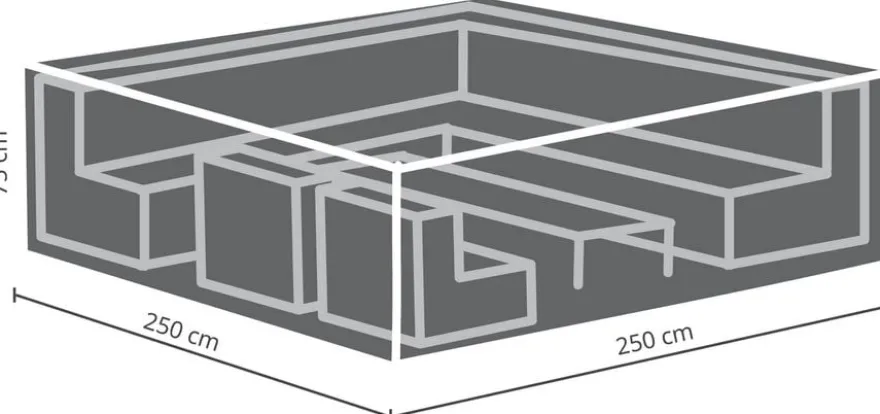 barths Profi-Schutzhülle für Lounge-Gruppen, mittel, 2500x2500x750 mm