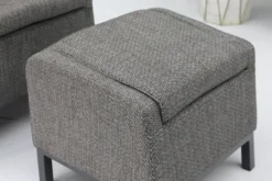 barths Riga – Relaxsessel mit Fußhocker Anthrazit