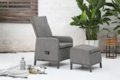 barths Riga – Relaxsessel mit Fußhocker Anthrazit