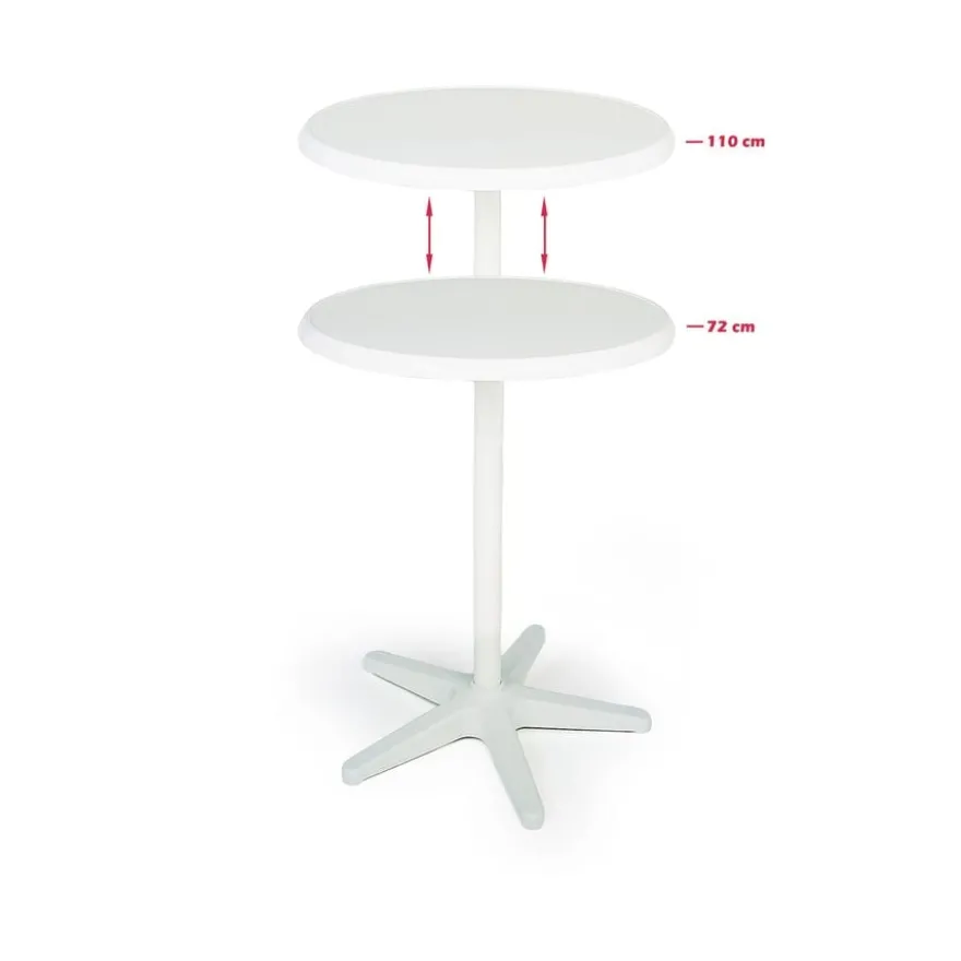 barths Stehtisch Duo Ø700 mm weiß