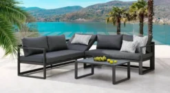 barths 3-tlg. Lounge-Gruppe Rhodos anthrazit/anthrazit