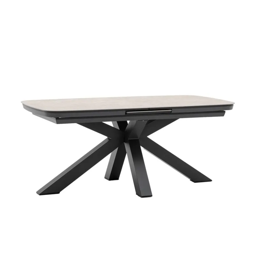 barths Torino ausziehbarer Dining-Tisch 180/220 x 100 cm - Anthrazit