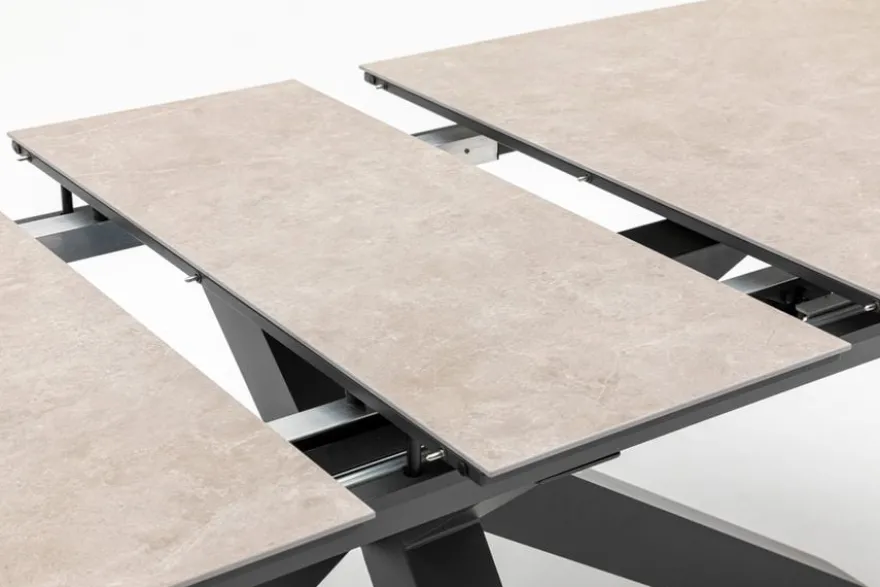 barths Torino ausziehbarer Dining-Tisch 180/220 x 100 cm - Anthrazit