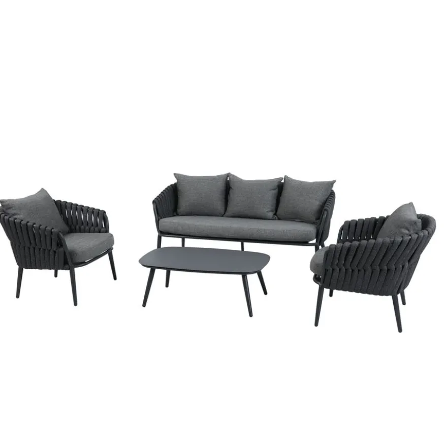 barths Torino Lounge-Set 3-teilig - Anthrazit