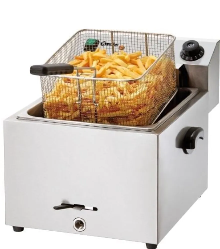 Bartscher Elektrofritteuse PROFI 9,7 Liter mit Fettablasshahn