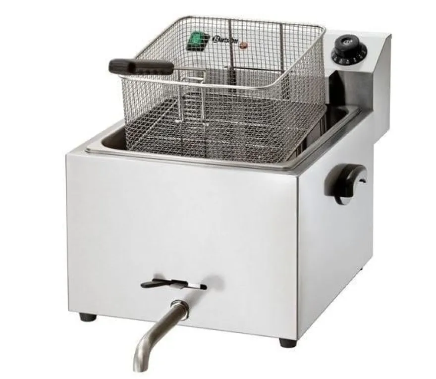 Bartscher Elektrofritteuse PROFI 9,7 Liter mit Fettablasshahn