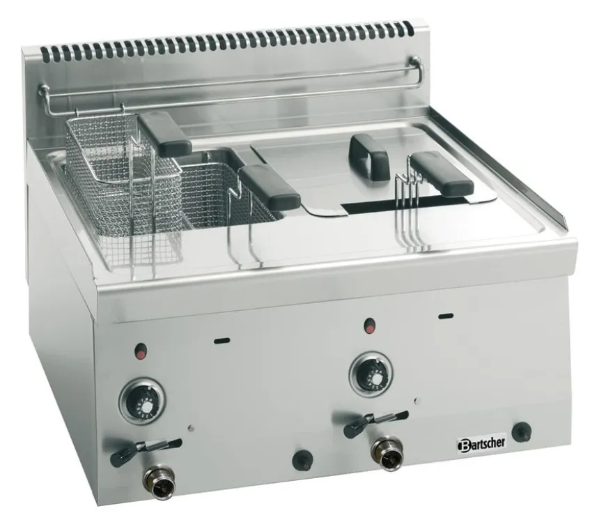 Bartscher Gas-Fritteuse 600 Imbiss 2 x 8L - Tischgerät