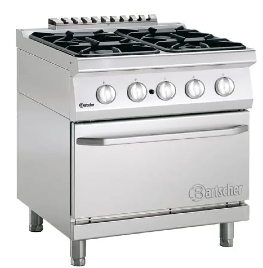 Bartscher Gasherd Serie 700 Classic, 4 Flammen - Standgerät