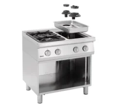 Bartscher Gasherd Serie 700 Classic mit offenem Unterbau, 4 Flammen - Standgerät