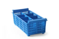 Besteckkorb 8 Faecher Kunststoff blau