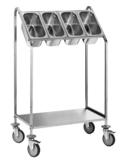 Besteckwagen PROFI mit einem Ablagebord für 4x GN 1/3-150