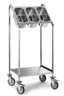 Besteckwagen PROFI mit einem Ablagebord für 3x GN 1/3-150