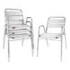 Bistrostühle Bolero mit Unterarmlehne Aluminium - 4 Stück