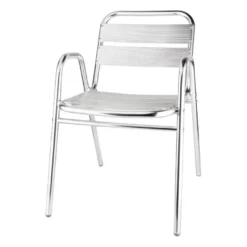 Bistrostühle Bolero mit Unterarmlehne Aluminium - 4 Stück