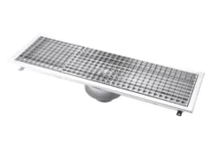 Bodenablauf aus Edelstahl - vertikaler Abgang - 900 x 300 x 180 mm